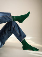 SAYE  Mid-crew Everyday Socks - Pine Green - ASTOREHERE