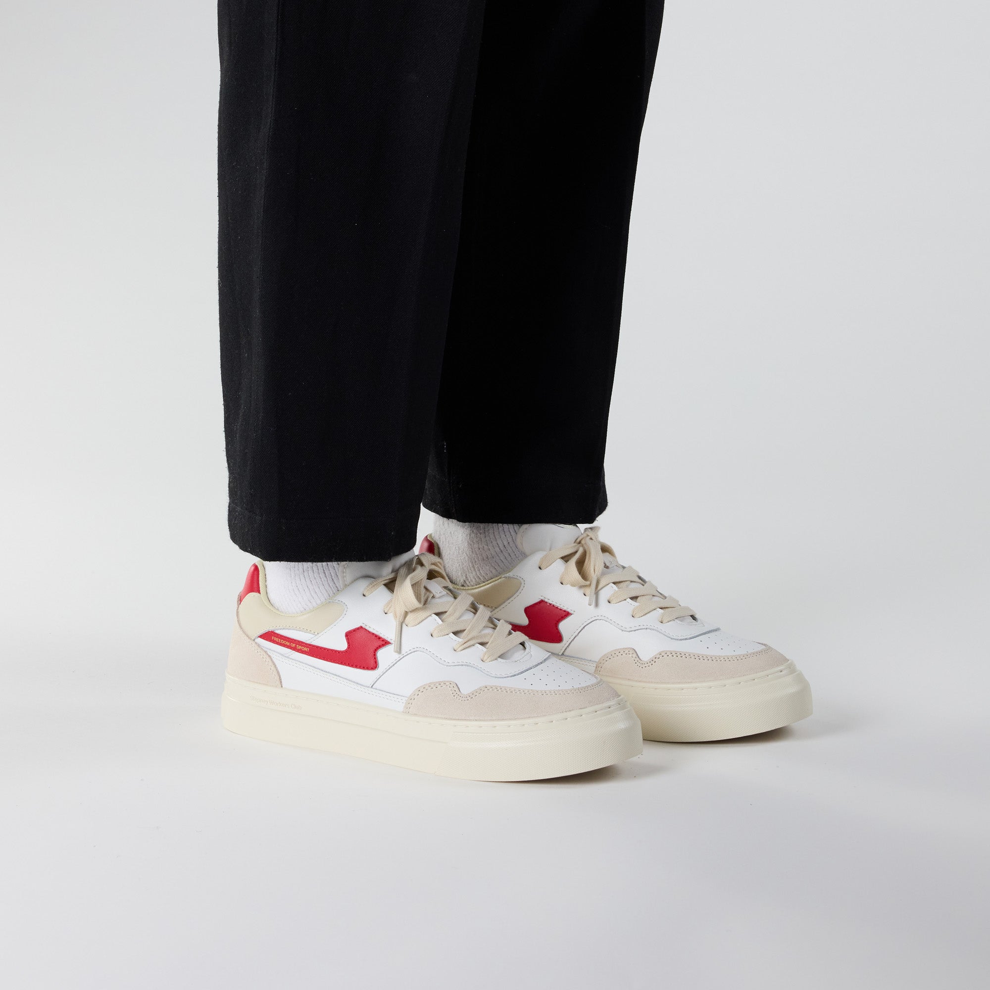 S.W.C - Pearl S-Strike Leather Sneaker (Spring Red) (Men) - ASTOREHERE