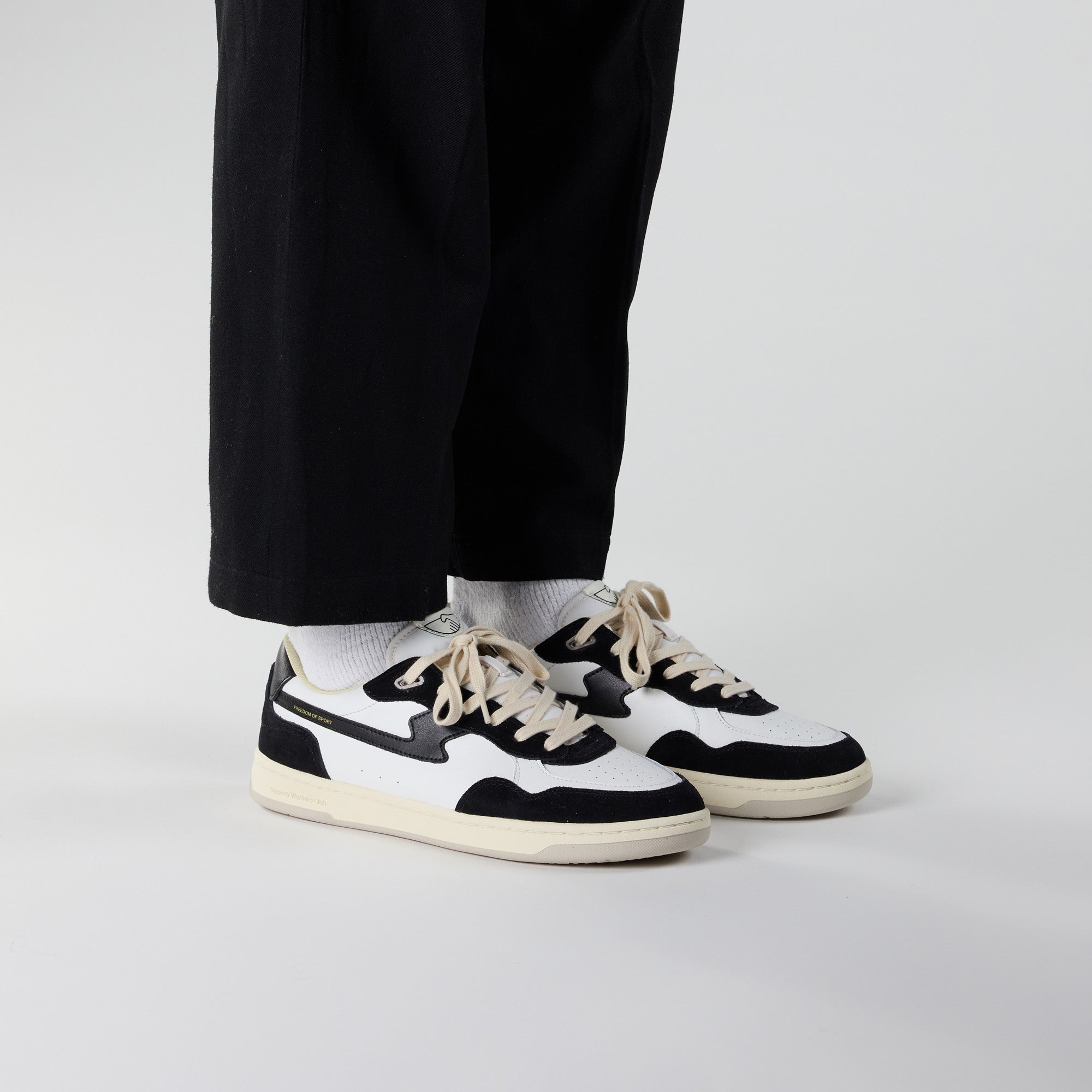 S.W.C - Pro Cup 01 S-Strike Leather Suede Sneaker (Black/White) (Women) - ASTOREHERE