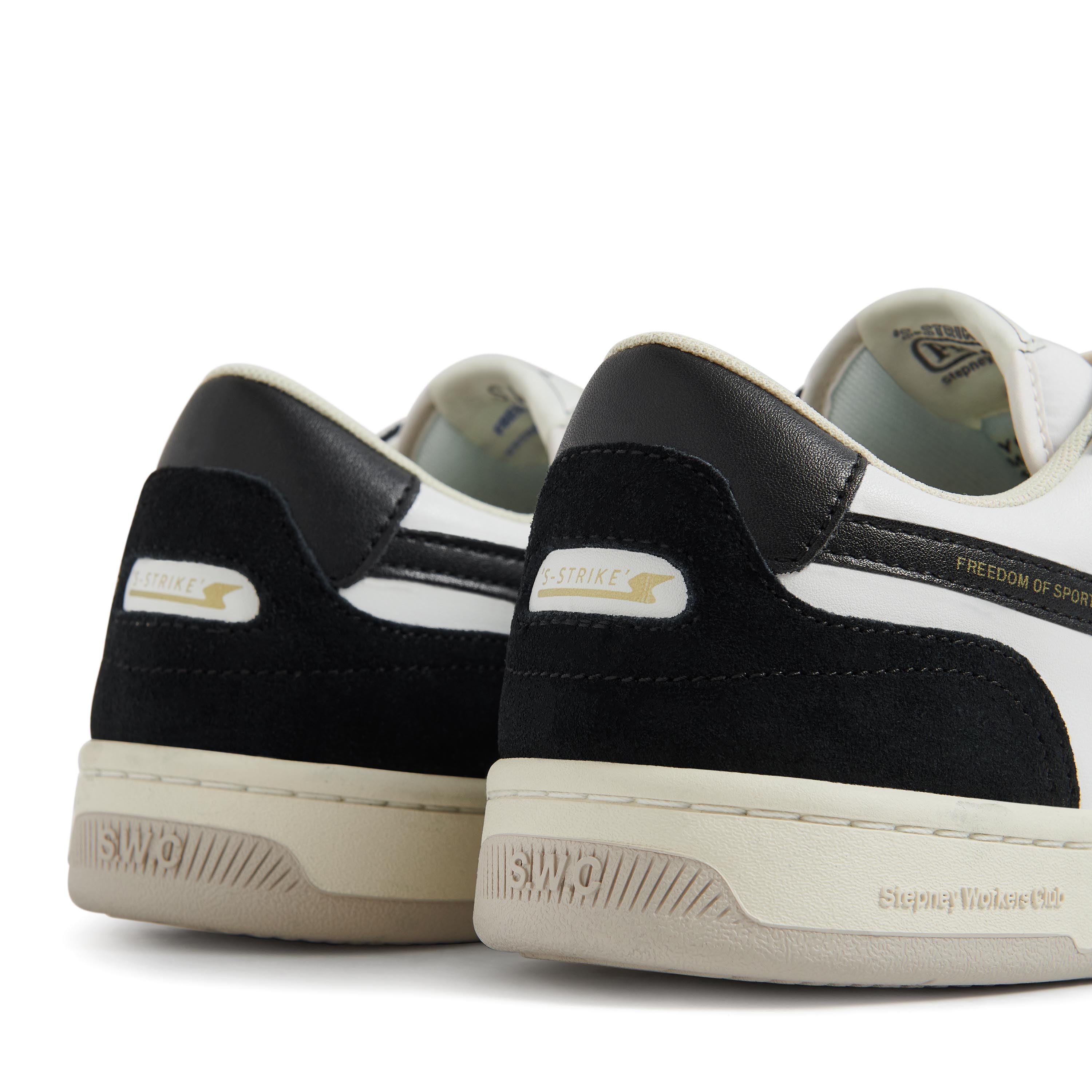 S.W.C - Pro Cup 01 S-Strike Leather Suede Sneaker (Black/White) (Women) - ASTOREHERE