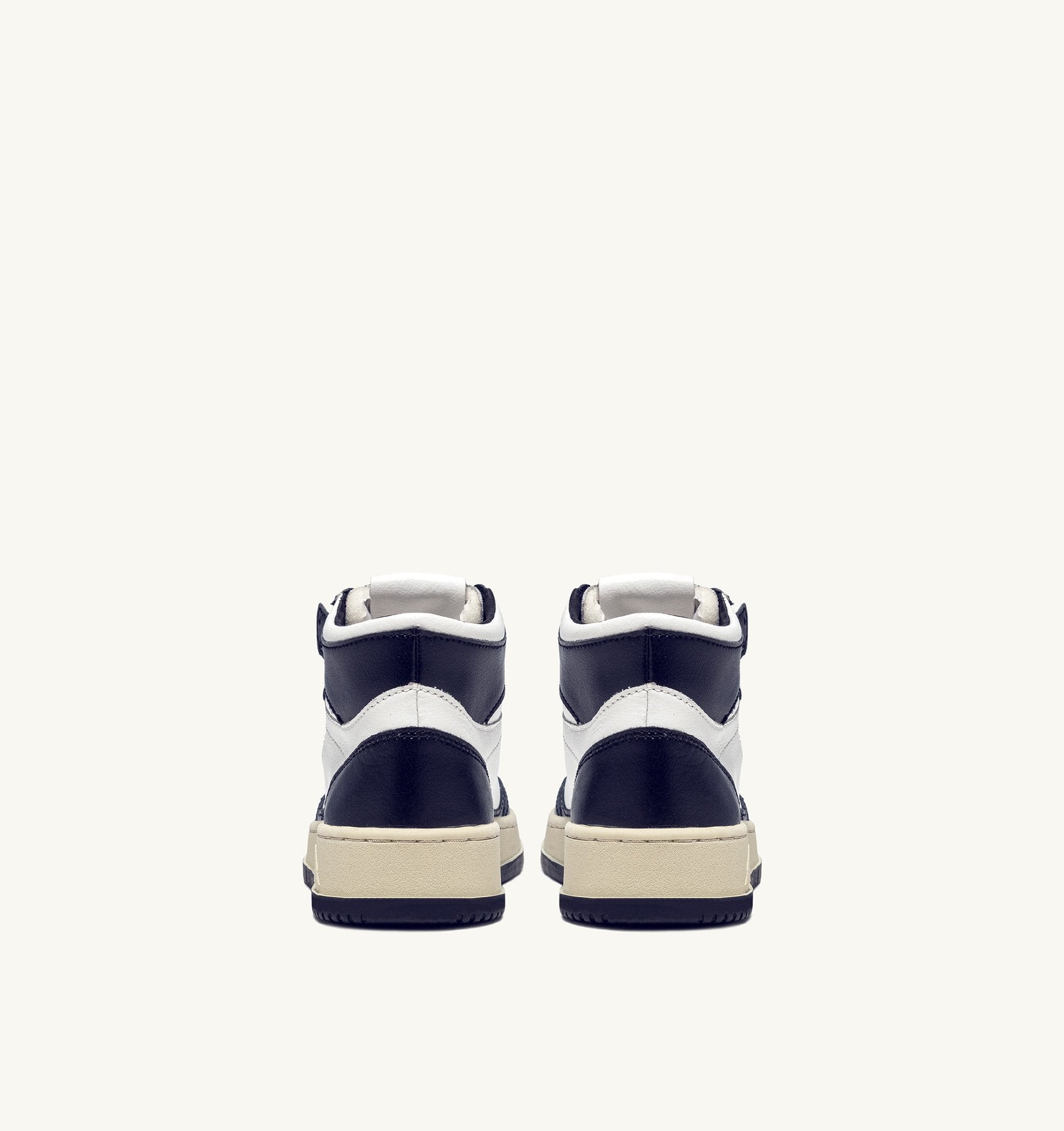 AUTRY - MEDALIST MID BICOLOR SNEAKERS IN WHITE AND BLUE LEATHER (Men) - ASTOREHERE