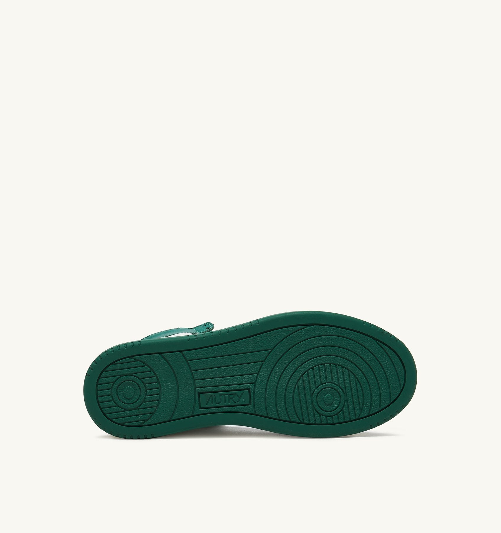 AUTRY - MEDALIST MID BICOLOR SNEAKERS IN WHITE AND GREEN LEATHER (Men) - ASTOREHERE