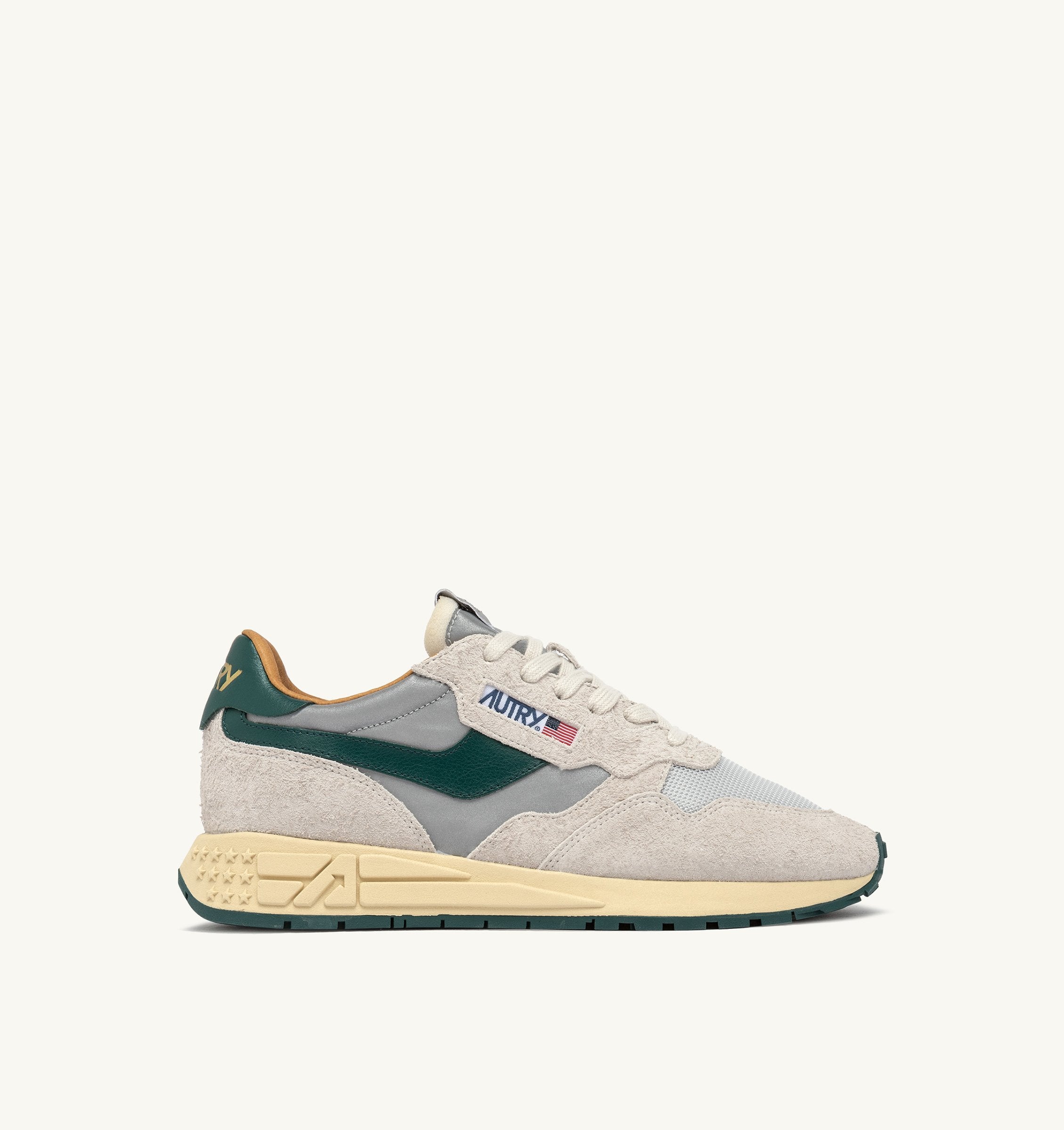AUTRY - REELWIND LOW SNEAKERS  RL07 - REFL/LEAT SILV/MOUNT (MEN) - ASTOREHERE