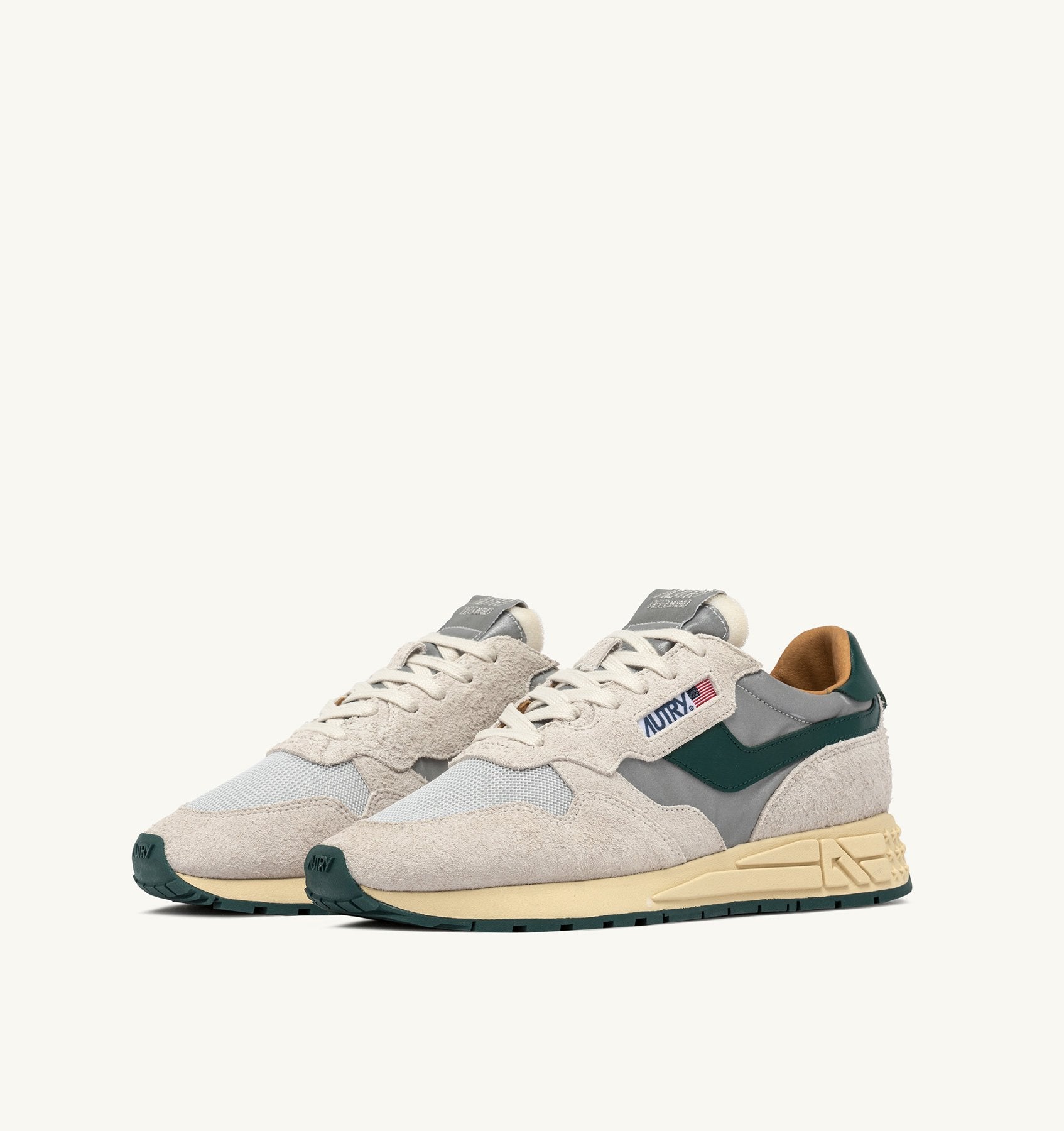 AUTRY - REELWIND LOW SNEAKERS  RL07 - REFL/LEAT SILV/MOUNT (MEN) - ASTOREHERE