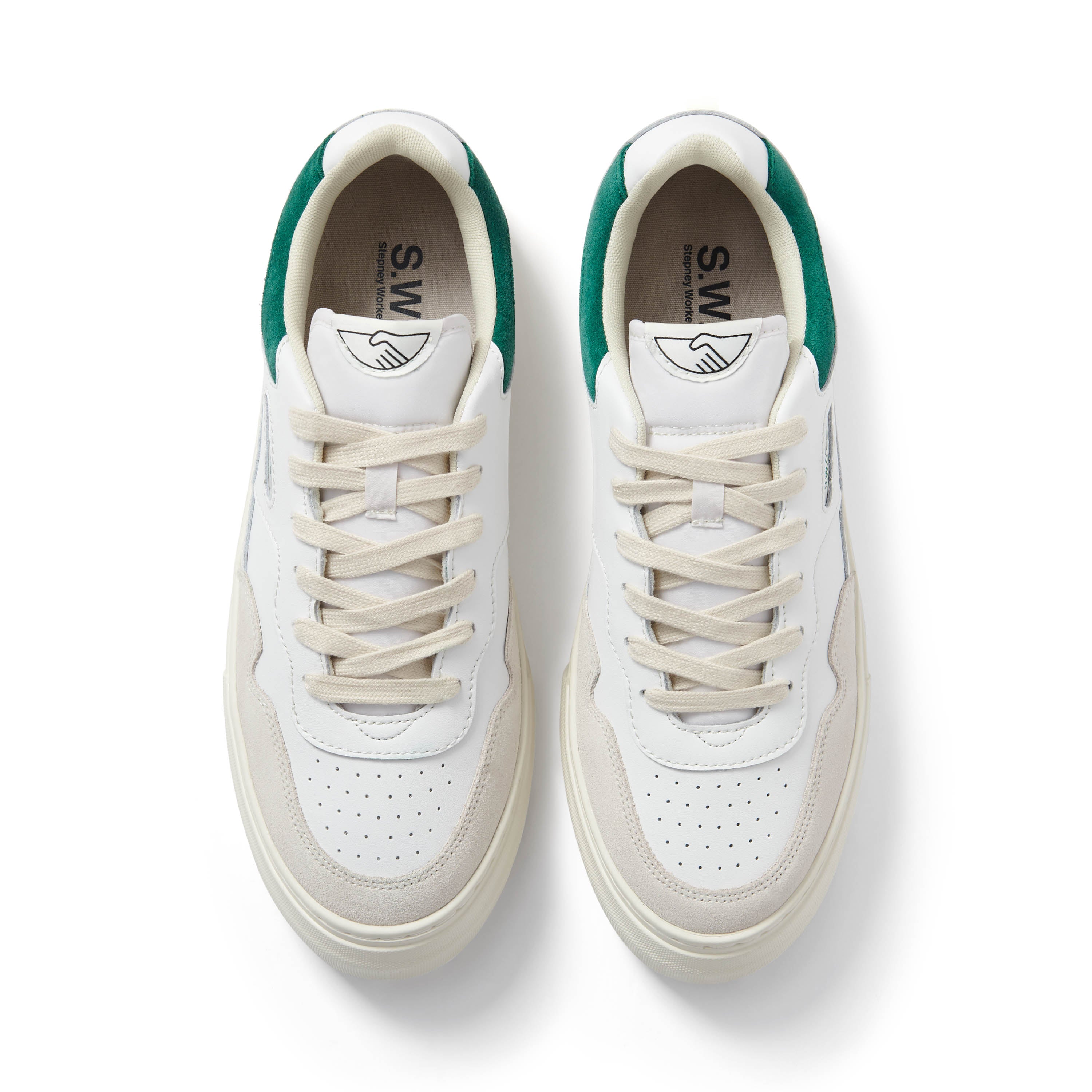 S.W.C - Pearl Leather (White/Green) (Women) - ASTOREHERE