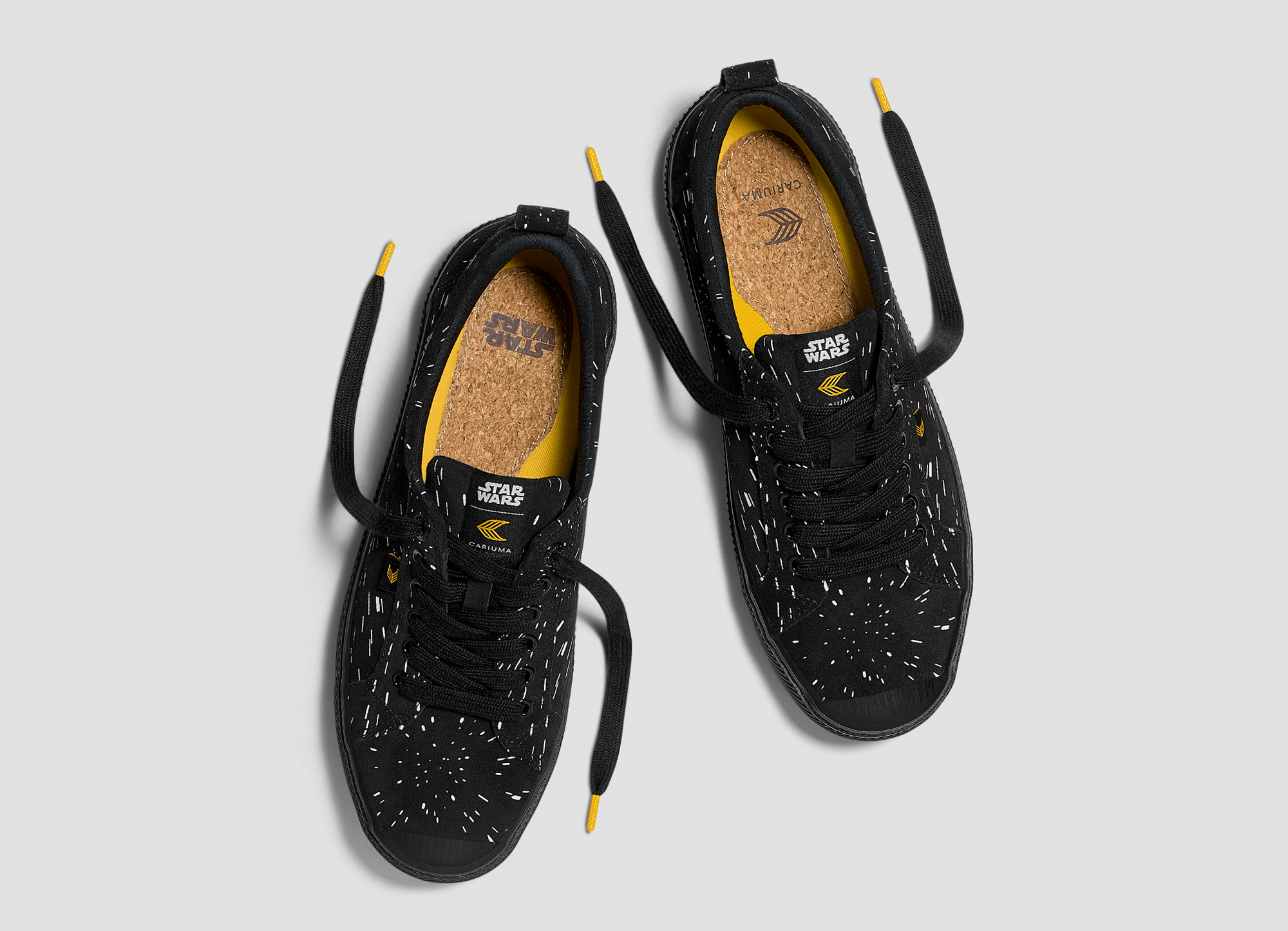 Cariuma - STAR WARS OCA Low Black Suede Light Speed Graphic Print Sneaker (Women) - ASTOREHERE