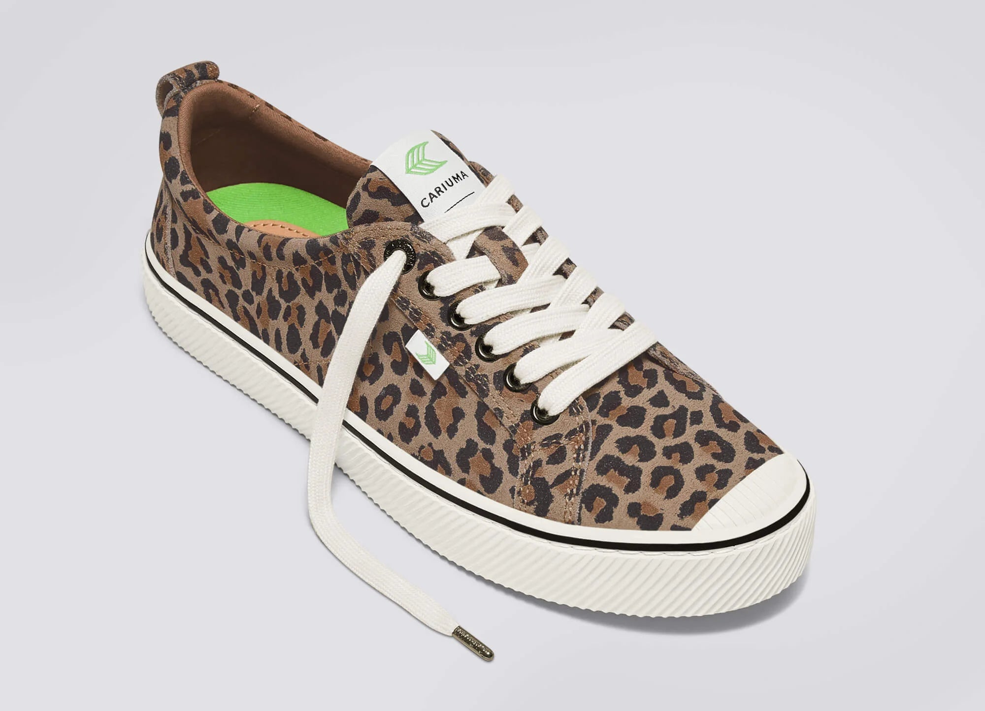 Cariuma - Oca Low Stripe Leopard Print Suede (Women) - ASTOREHERE