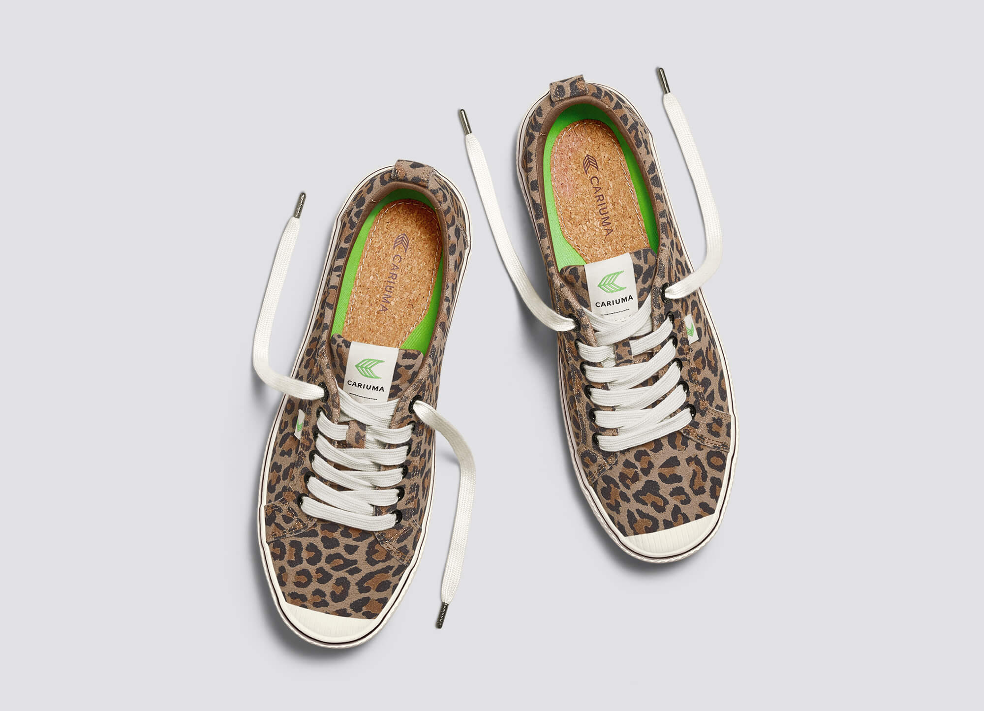 Cariuma - Oca Low Stripe Leopard Print Suede (Women) - ASTOREHERE