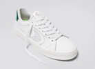 Cariuma - SALVAS White Premium Leather Ice Logo Metallic Green Sneaker (Women) - ASTOREHERE