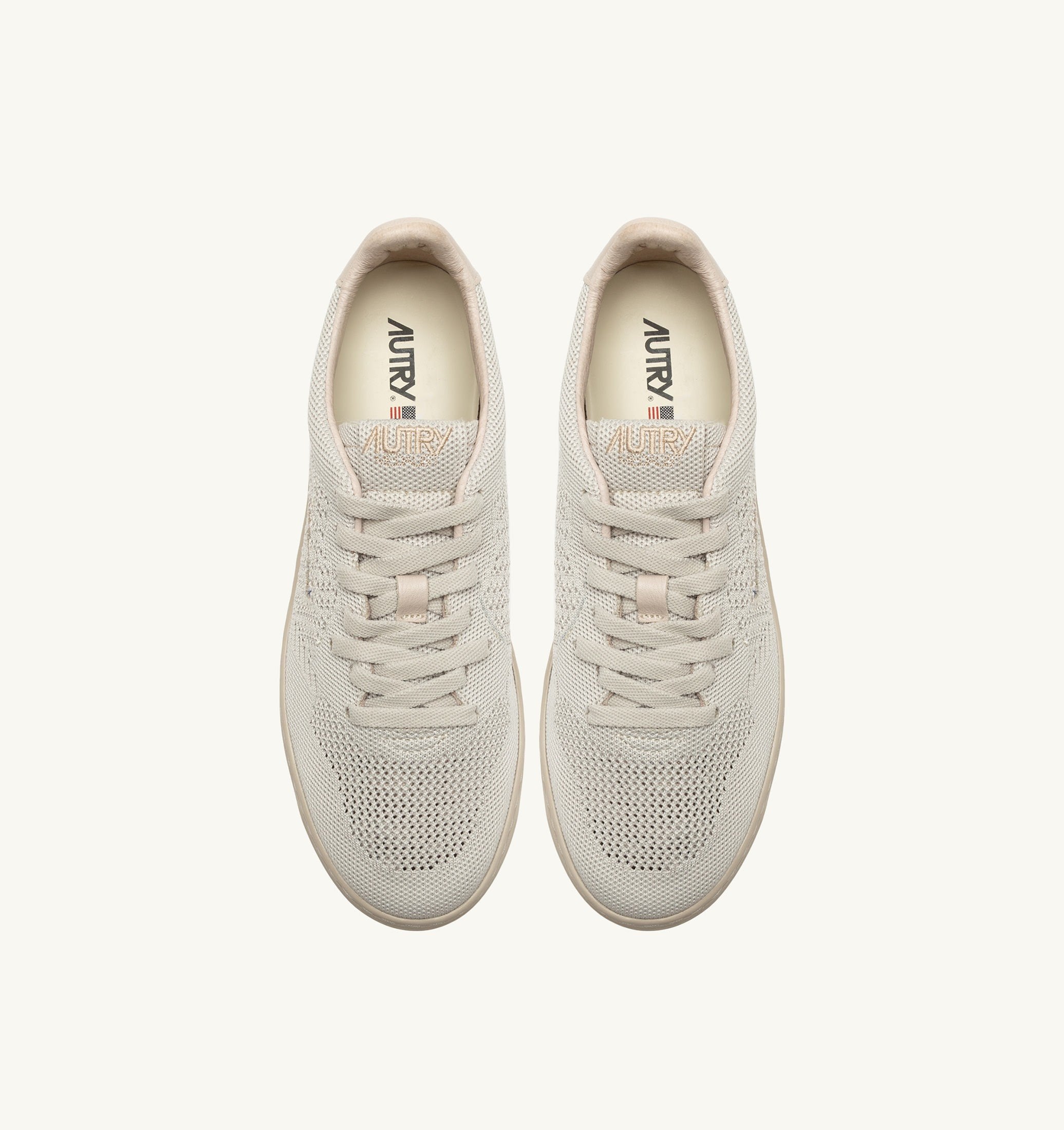 AUTRY - EASEKNIT LOW SNEAKER KN12 - KNIT/LEAT GRAY MORN (MEN) - ASTOREHERE