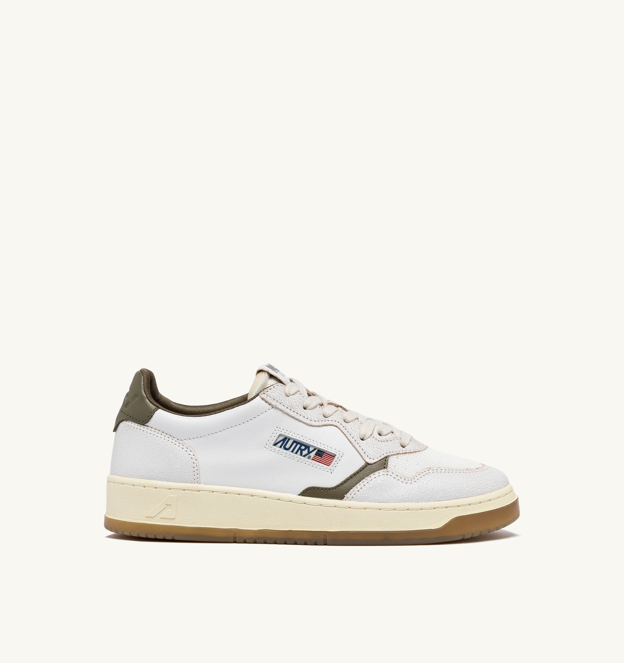 AUTRY - MEDALIST LOW LEATHER SNEAKER VK04 - VIRGIN/CRACK WHT/CVRT (MEN) - ASTOREHERE