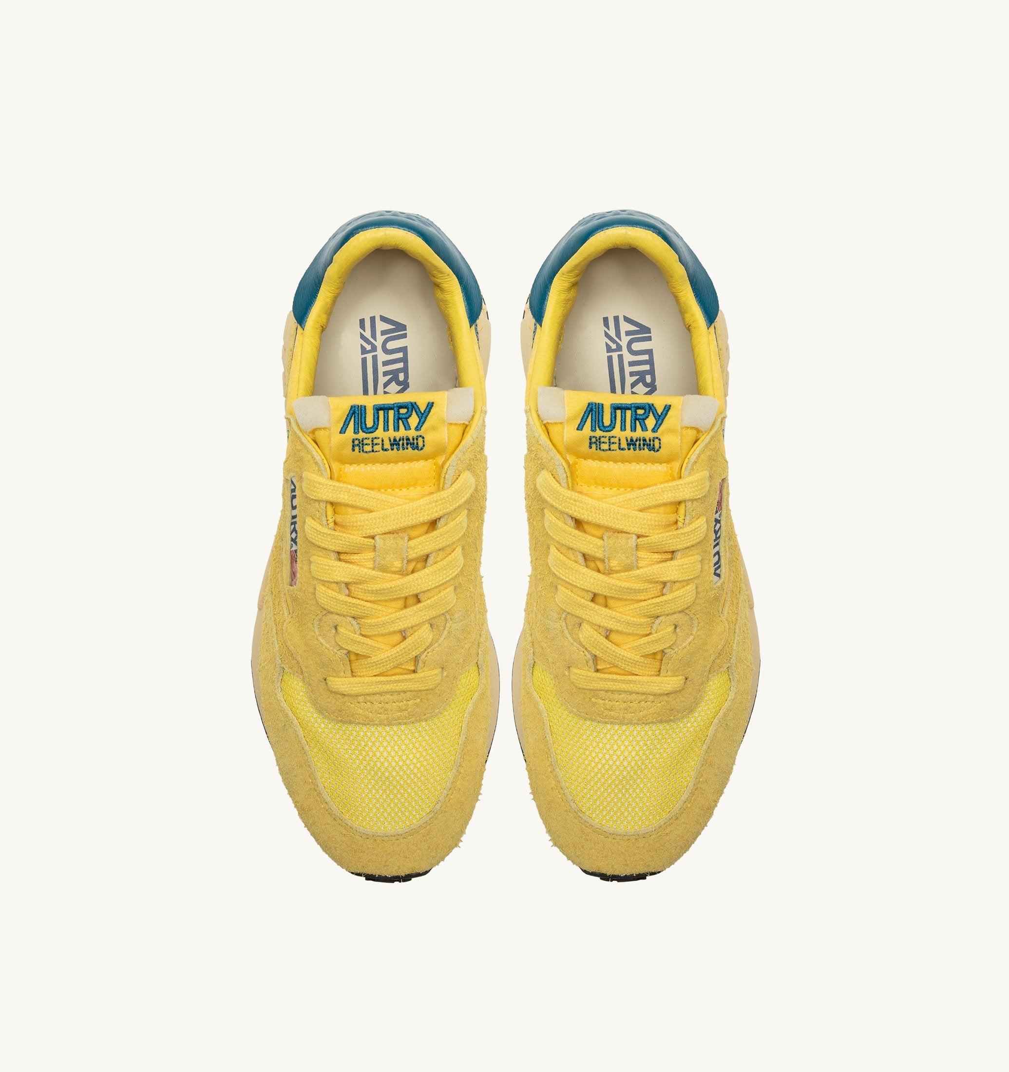AUTRY - REELWIND LOW SNEAKERS UT03 - SUEDE/NET YELLOW/CORSAIR (MEN) - ASTOREHERE