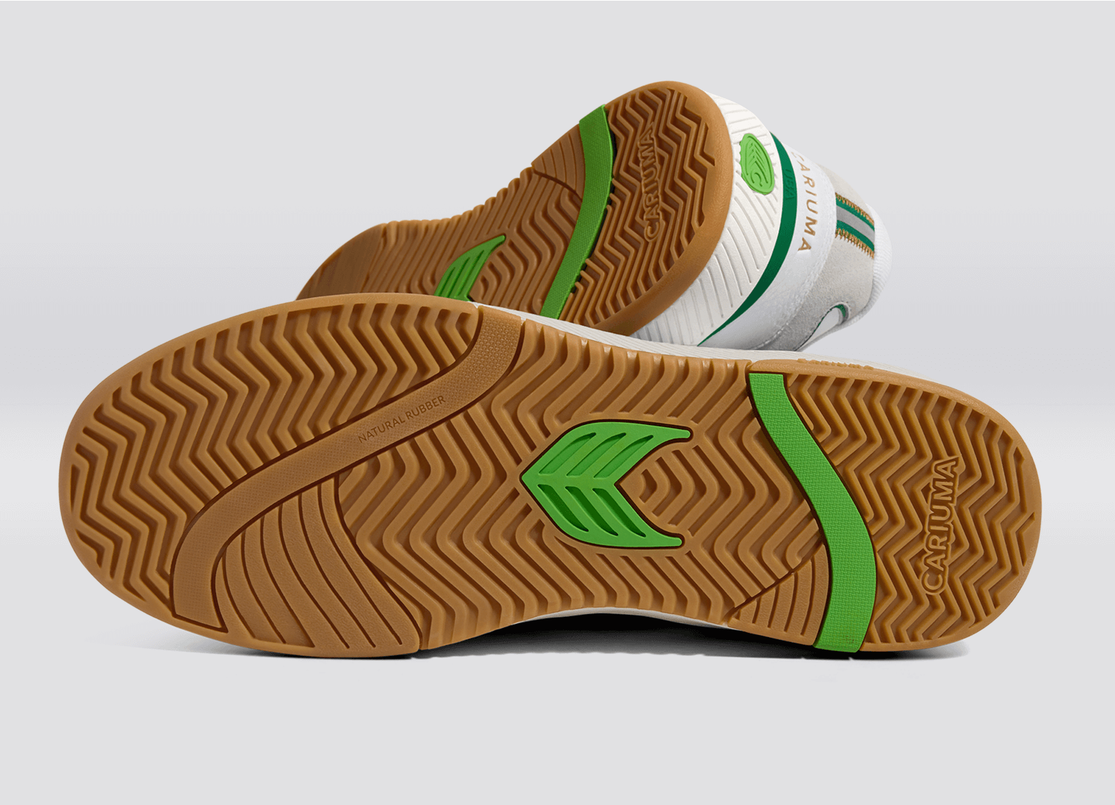 Cariuma - UBA Gum White Leather Green Logo Sneaker (Women) - ASTOREHERE