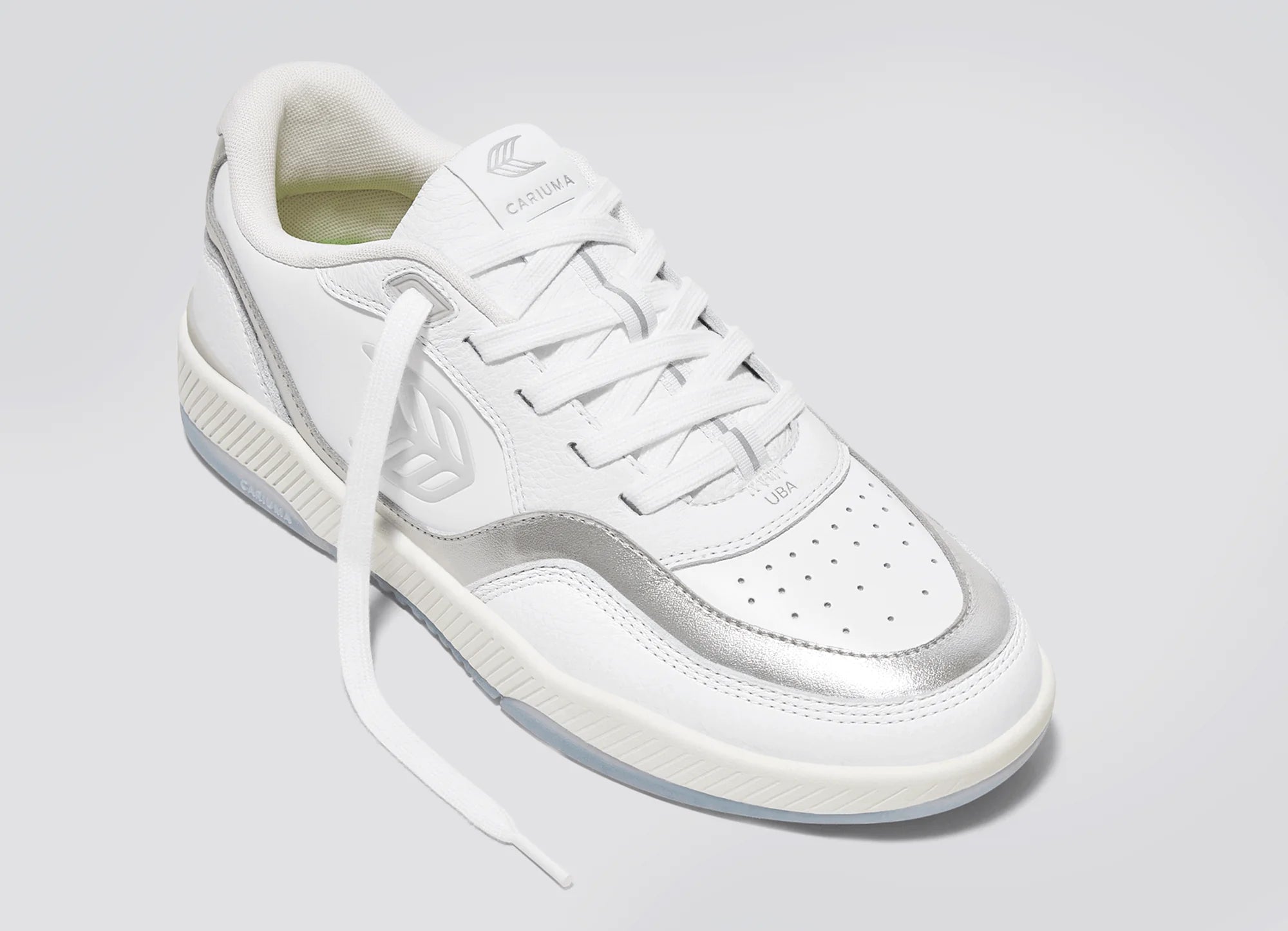 Cariuma - Uba White Premium Leather/Metallic Silver & Ice (Women) - ASTOREHERE