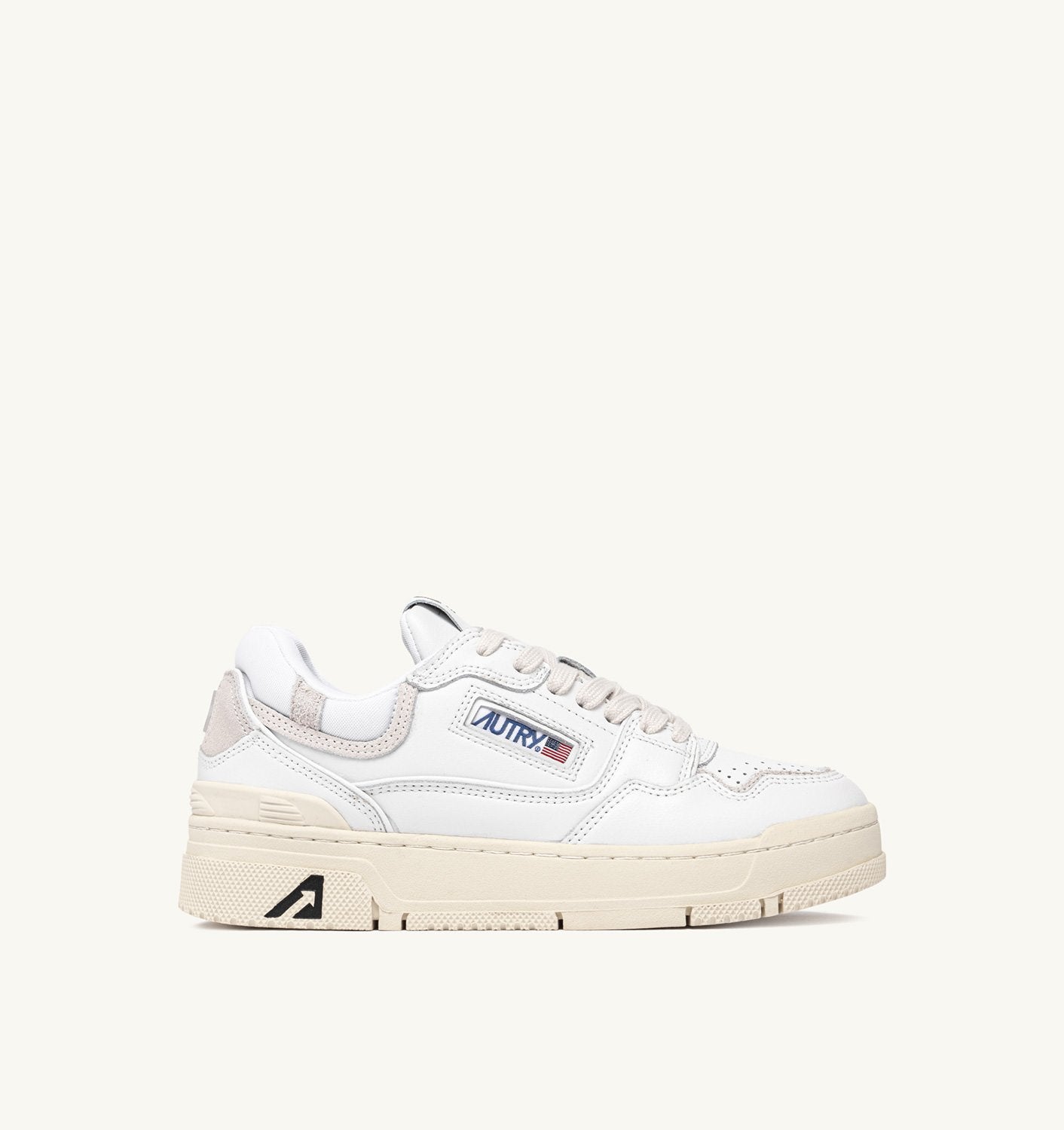 AUTRY - CLC LOW SNEAKERS IN WHITE LEATHER AND SUEDE (Men) - ASTOREHERE