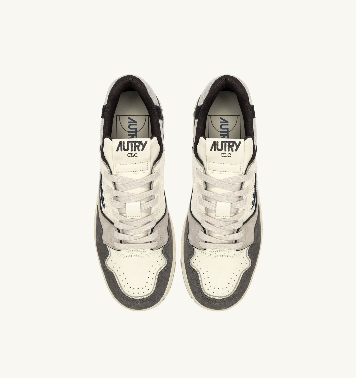 AUTRY - CLC LOW SNEAKERS IN GRAY AND BLACK SUEDE AND NABUCK (Men) - ASTOREHERE