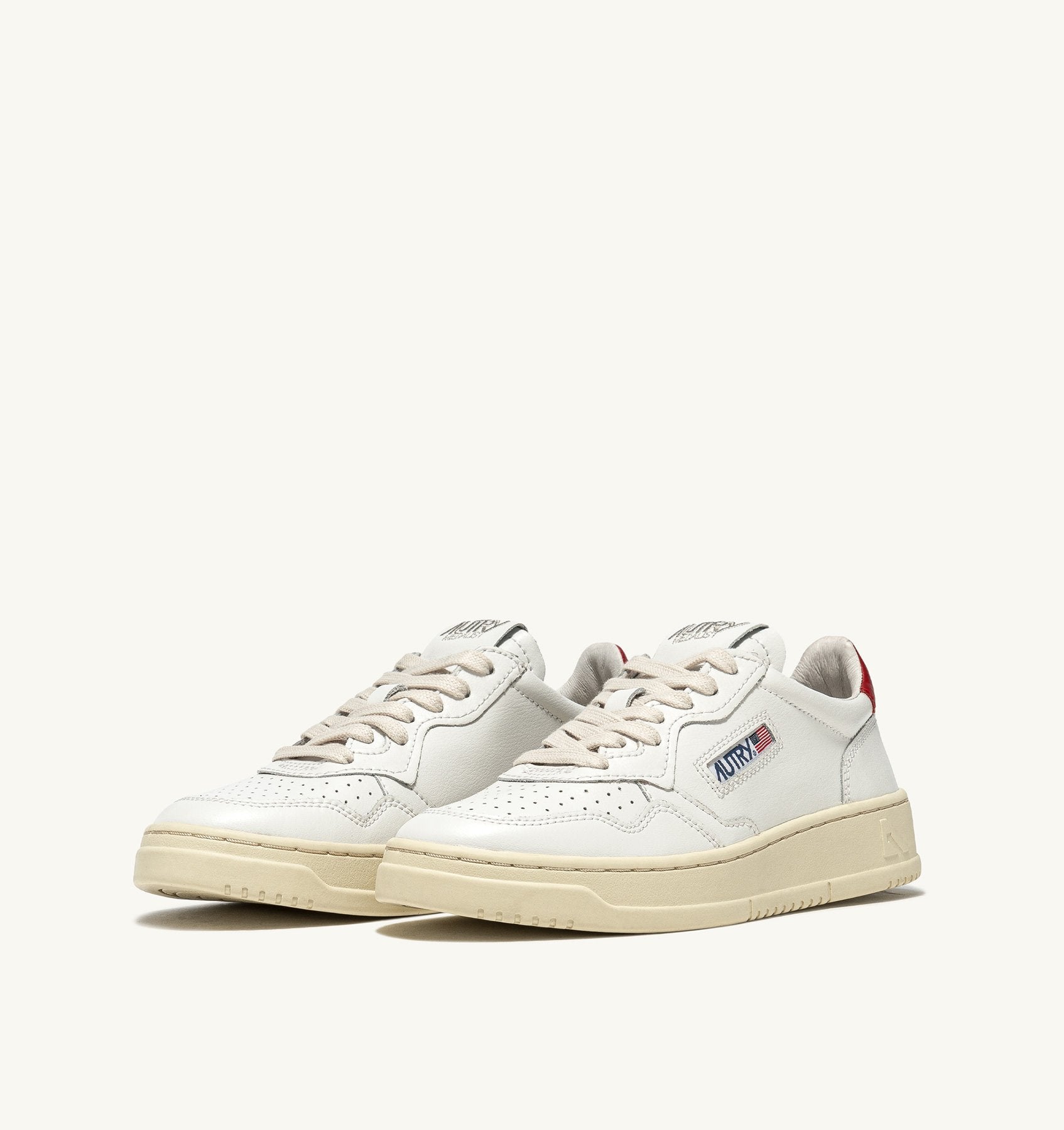 スニーカー AUTRY Woman Sneakers White 1 ADLW MR18 Autry Medalist Platform Sneakers In White And Silver Leather