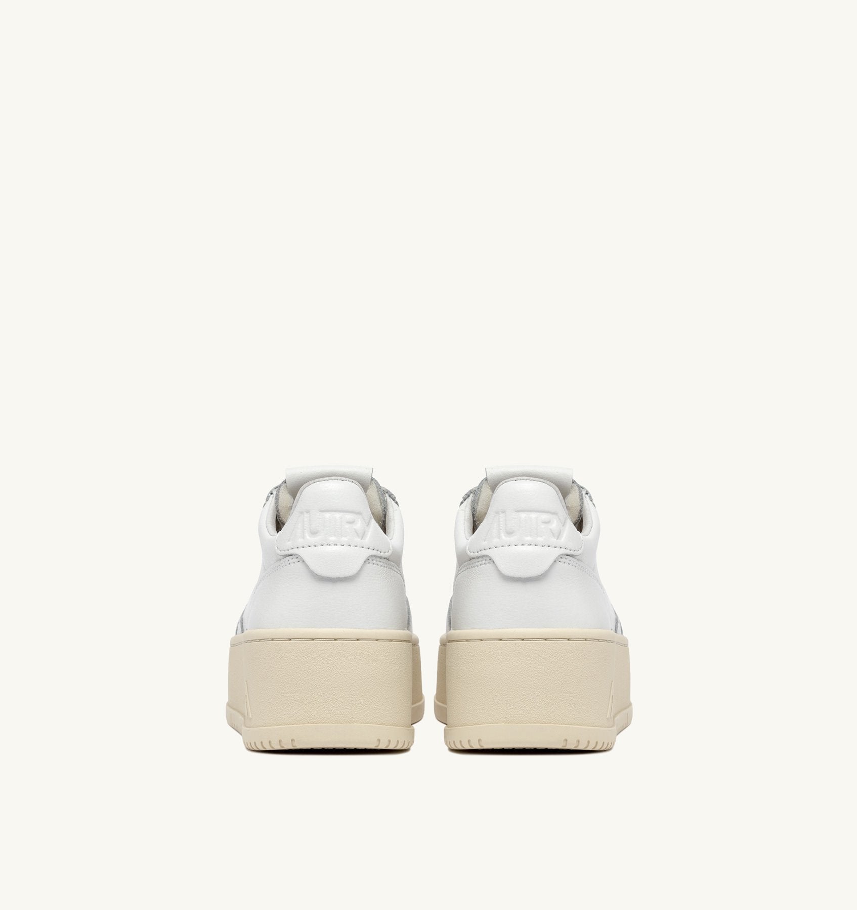 AUTRY - MEDALIST PLATFORM SNEAKERS IN WHITE LEATHER (Women) - ASTOREHERE