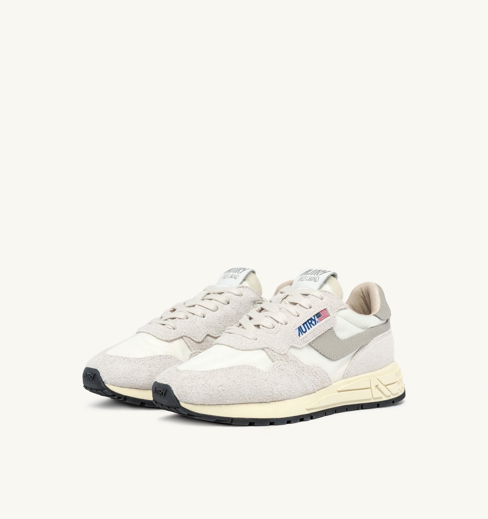 AUTRY - REELWIND LOW SNEAKERS IN BEIGE NYLON AND SUEDE (Women) - ASTOREHERE