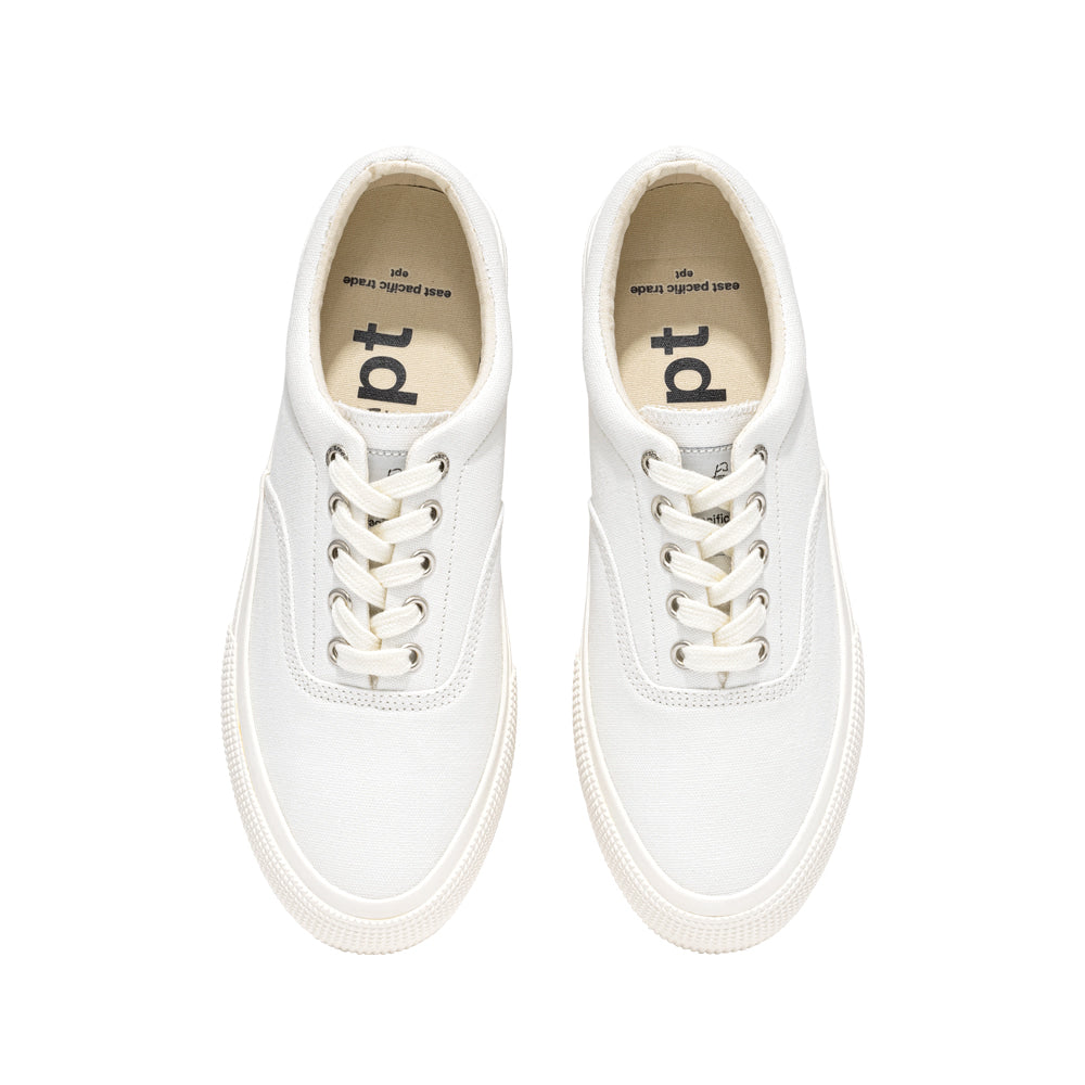 ◆ept◆ DECK CANVAS WHITE EP1SN1DC05002 EPT - Deck Canvas (White) (Women)