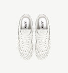 AUTRY -  MEDALIST LOW 'BLOOMING' SNEAKERS IN PATENT LEATHER COLOR WHITE (Women) - ASTOREHERE