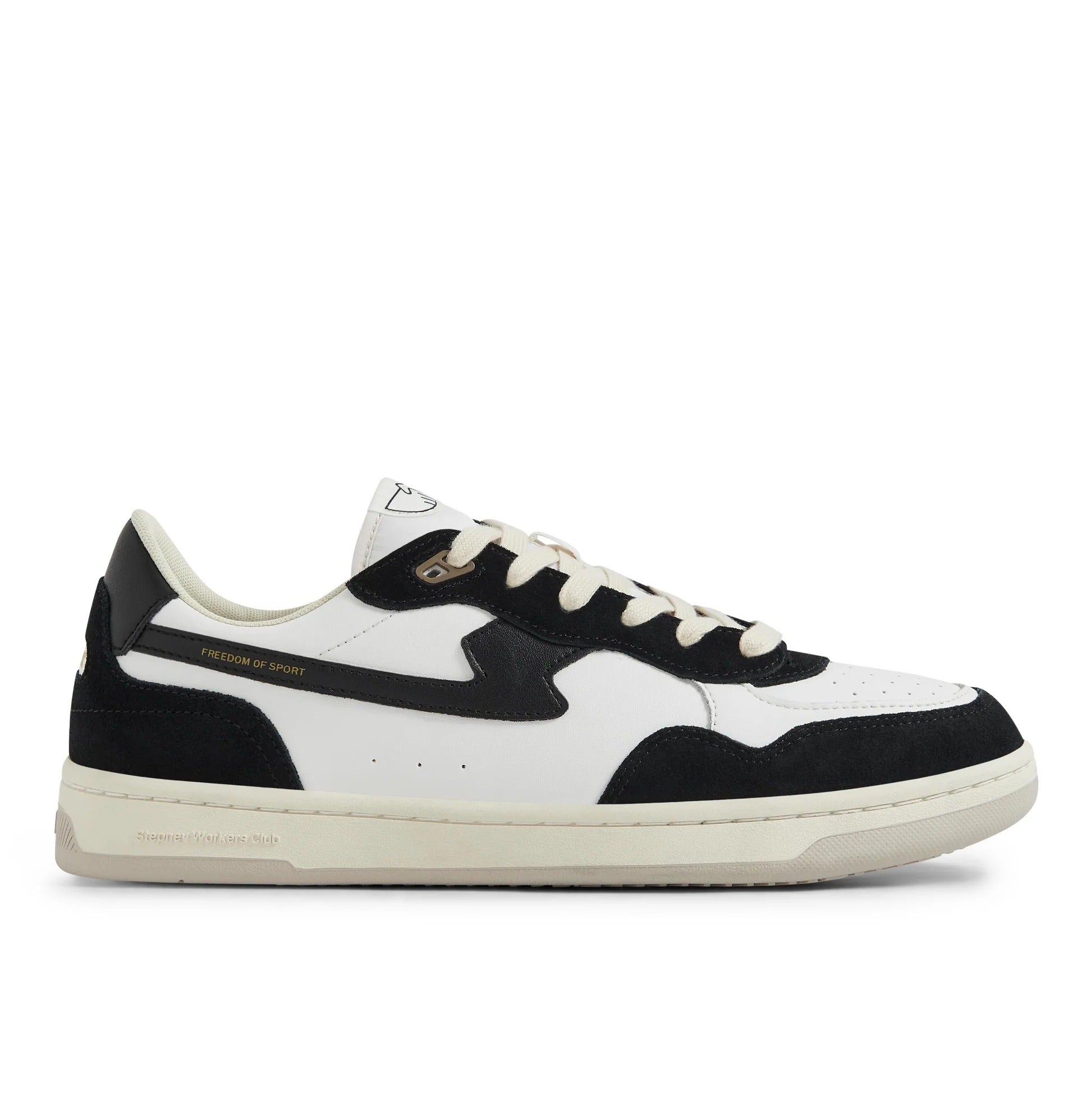 SWC - PRO CUP 01 S-STRIKE LEATHER SUEDE (BLK-WHT) (Men) - ASTOREHERE