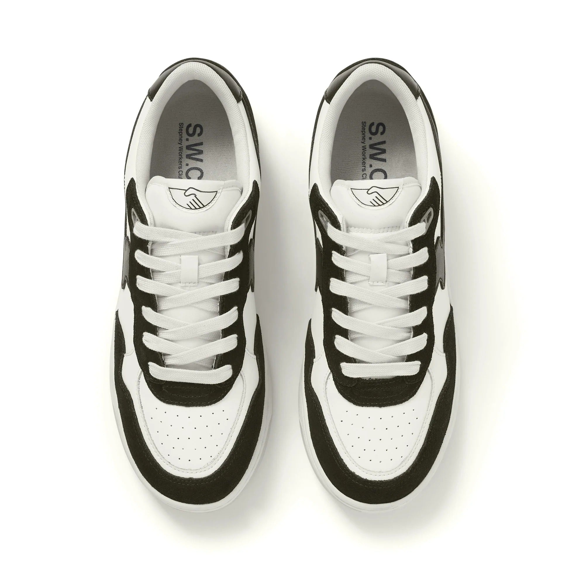 SWC - PRO CUP 01 S-STRIKE LEATHER SUEDE (BLK-WHT) (Men) - ASTOREHERE