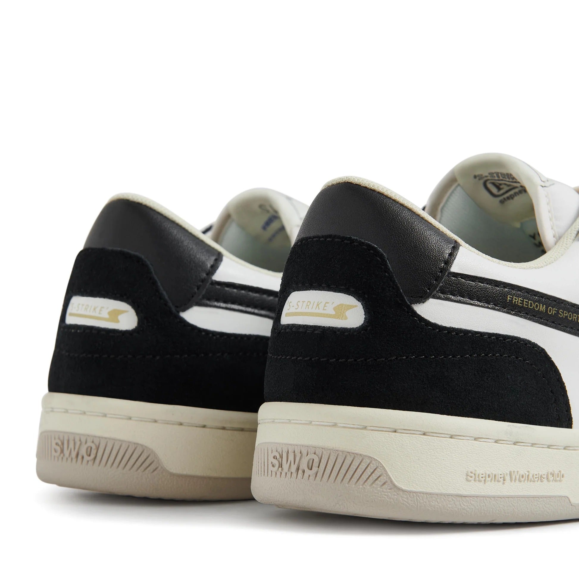 SWC - PRO CUP 01 S-STRIKE LEATHER SUEDE (BLK-WHT) (Men) - ASTOREHERE