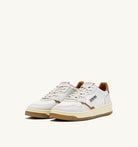 AUTRY - MEDALIST LOW LEATHER SNEAKER VK01 - VIRGIN/CRACK WHT/TANZ (MEN) - ASTOREHERE