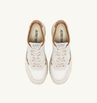 AUTRY - MEDALIST LOW LEATHER SNEAKER VK01 - VIRGIN/CRACK WHT/TANZ (MEN) - ASTOREHERE
