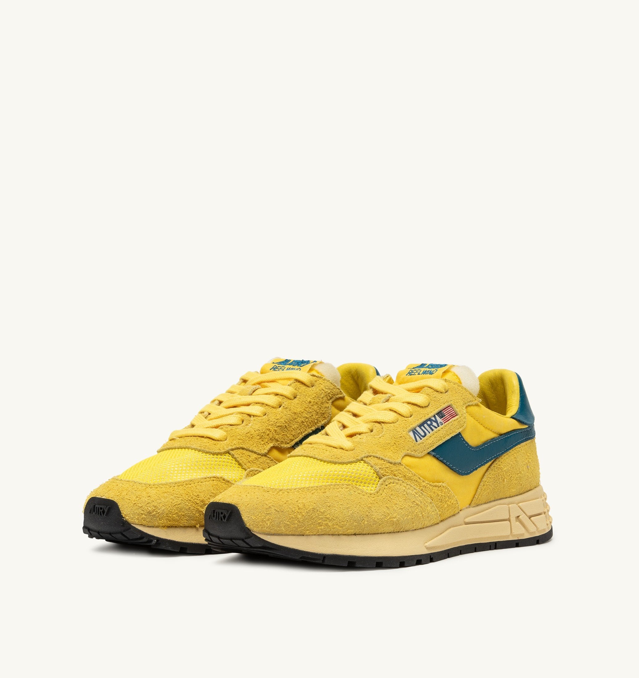 AUTRY - REELWIND LOW SNEAKERS UT03 - SUEDE/NET YELLOW/CORSAIR (MEN)